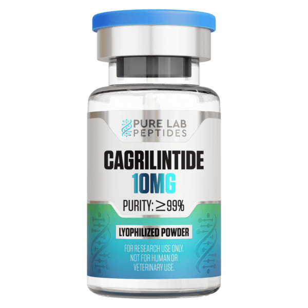 Pure Lab Peptides Cagri-lintide 10 mg lyophilized powder vial with 99% purity, research use only
